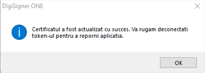 confirmare actualizare certificat